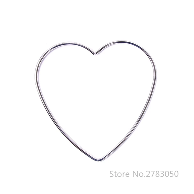 1Pc Love Heart Shape  Dream Catcher Rings Metal Craft Hoops for Dreamcatchers Wreaths Macrame Project DIY Accessories 5-20cm