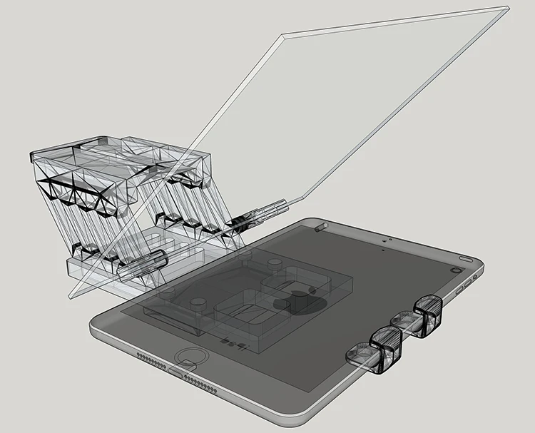 Professionelle Teleprompter Glas Importiert 2mm Spektroskop Ultra-dünne Film Transparent Glas Ohne Geisterbilder