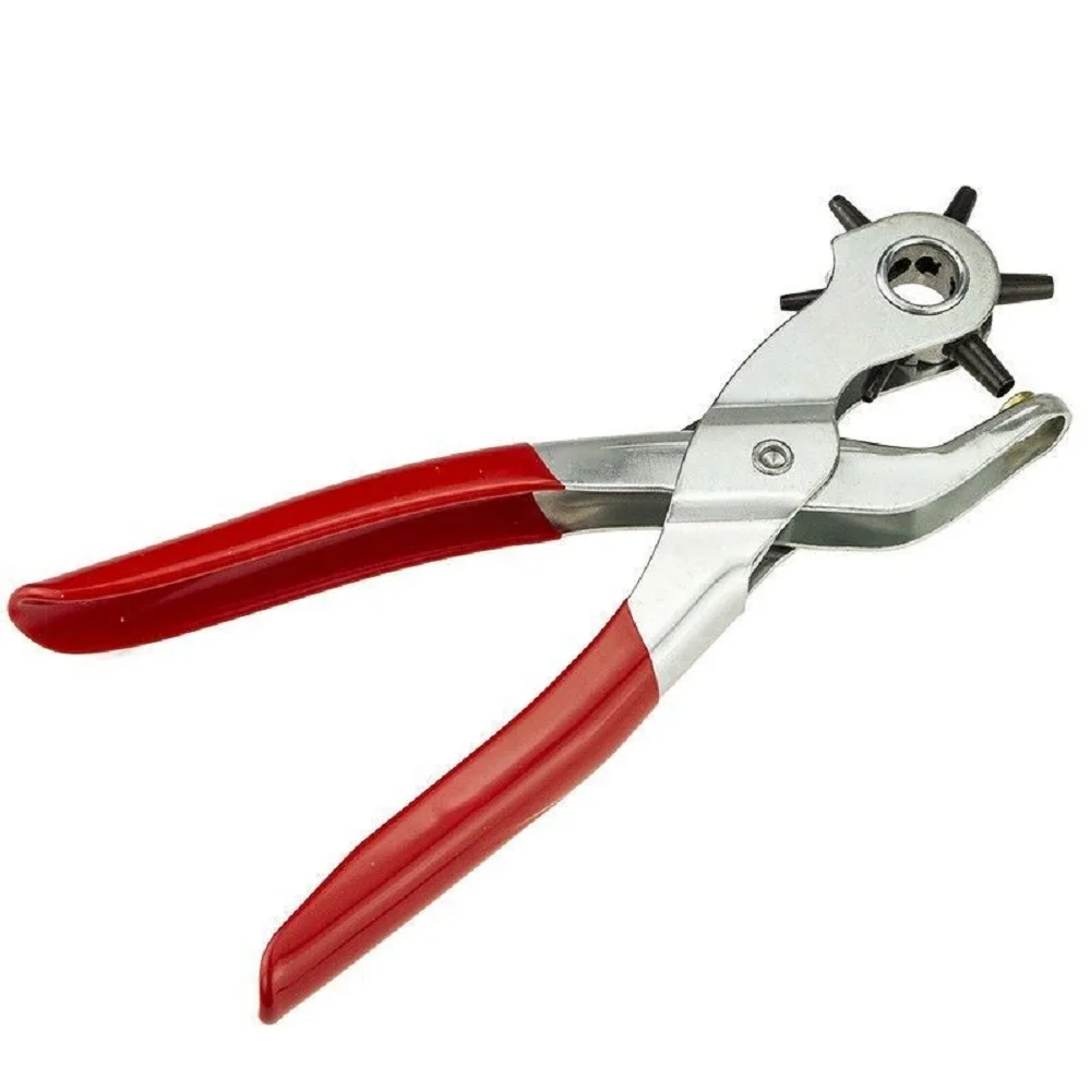 6ขนาด9 "Heavy Duty หนังรู Punch Hand Plier หลุม Revolving เจาะ