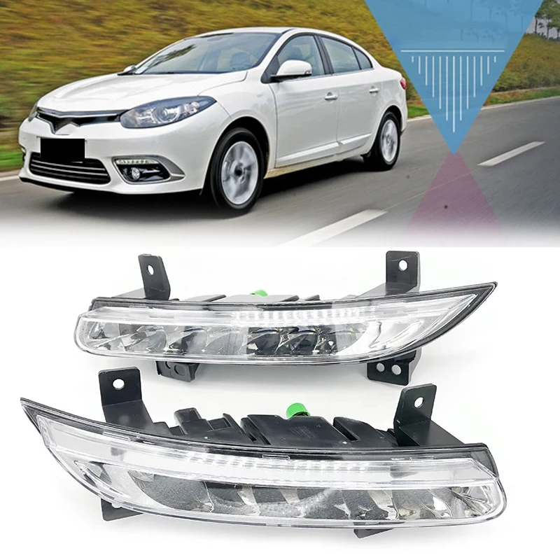 Car Daytime Running Light LED Fog Lamps Driver for Renault Fluence Models 2014+