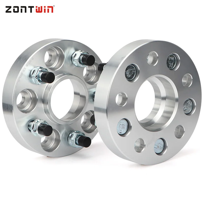 2Pieces PCD 5x108 CB 63.4 or 60.1mm Aluminum Wheel Spacer Adapter 5 Lug suitable for Ford Volvo15/20/25/30/40mm