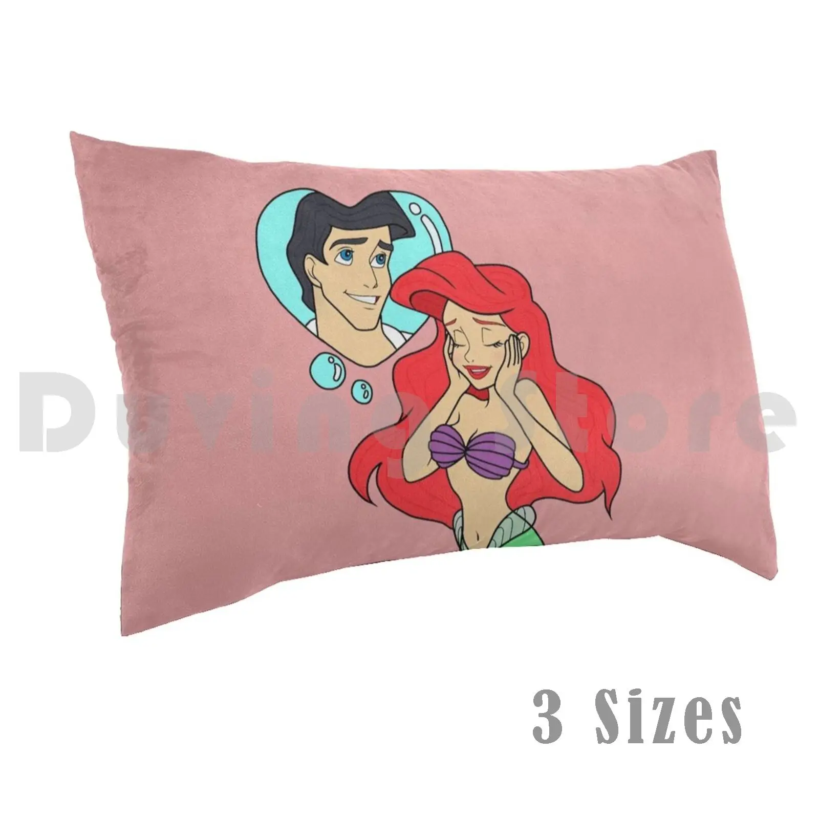 Daydream Pillow Case Printed 50x75 Mermaid Prince Princess Red Hair Redhead Sea Ocean Siren Love Story Romance