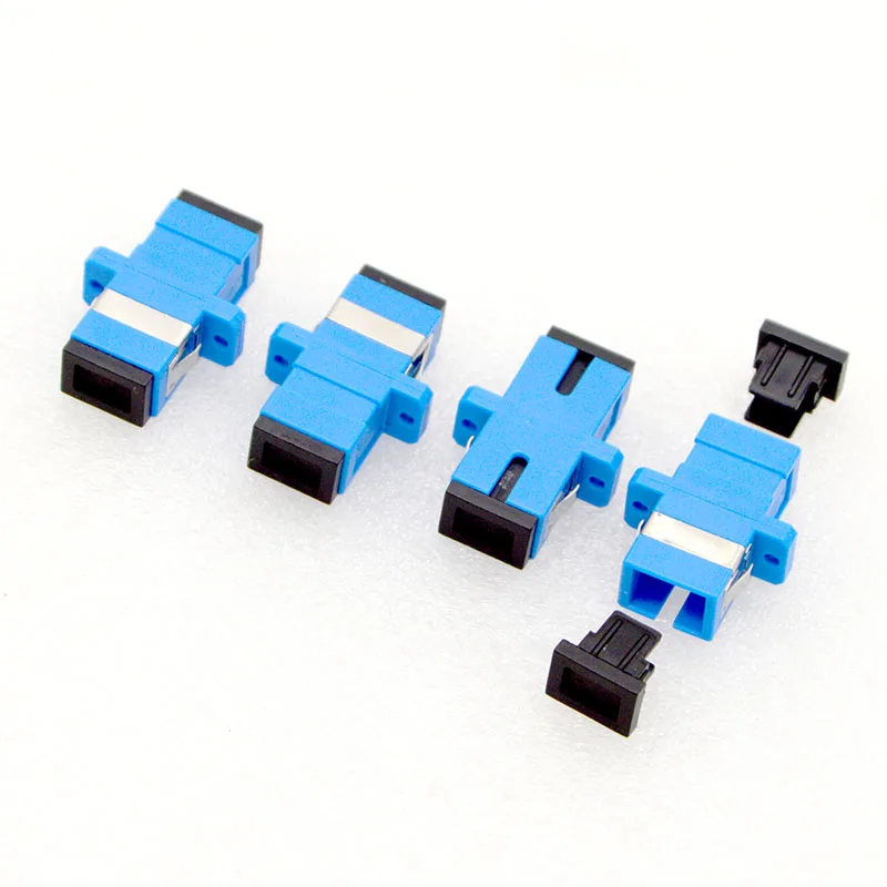 200PCS New Carrier-Class Fiber Optic Adapter Connector SC UPC/APC Flange SingleMode Simplex Coupler Wholesale Free Shipping