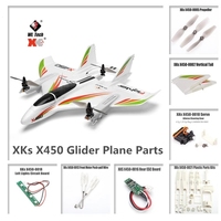 WLtoys XK X450 RC Glider Plane Parts Motor Receiver Board Servo Main Blades Screw Shell Propeller ESC Light Pull Rod Accessories