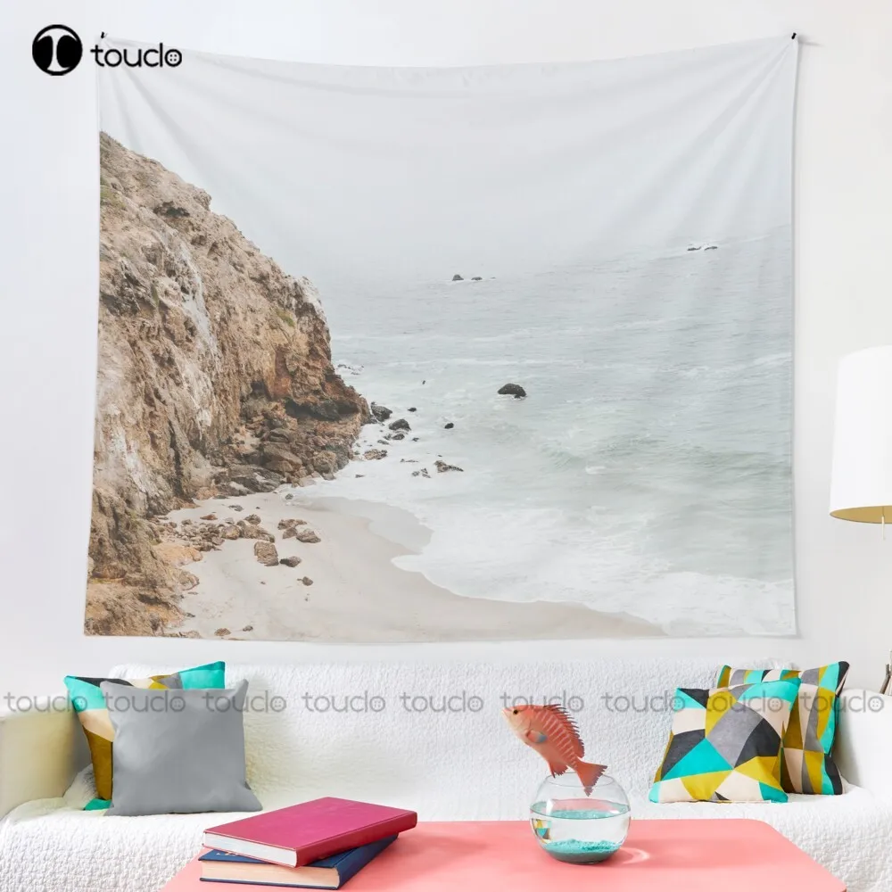 Malibu Coast Nature Landscape Trendy Tapestry Aesthetic Tapestry Blanket Tapestry Bedroom Bedspread Decoration Wall Covering