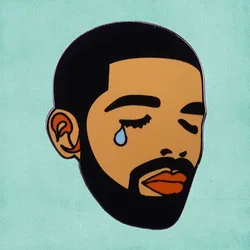Drake tears Laugh Now Cry Later Degrassi actor Hip Hop rapper Enamel Pin Cry Baby Rap music fan gift idea brooch