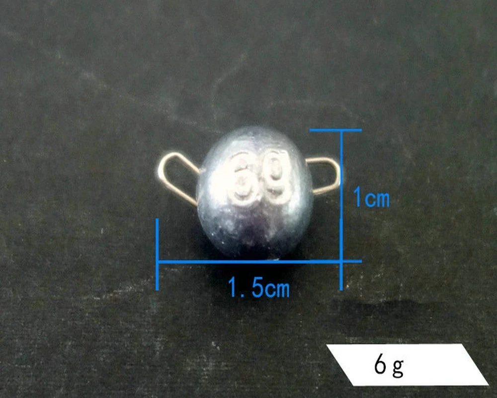 2g-18g Fishing Cheburashka Sinker Fishing Accesories Jig Round Head Bullet Weights Soft Lure Connector Texas Group
