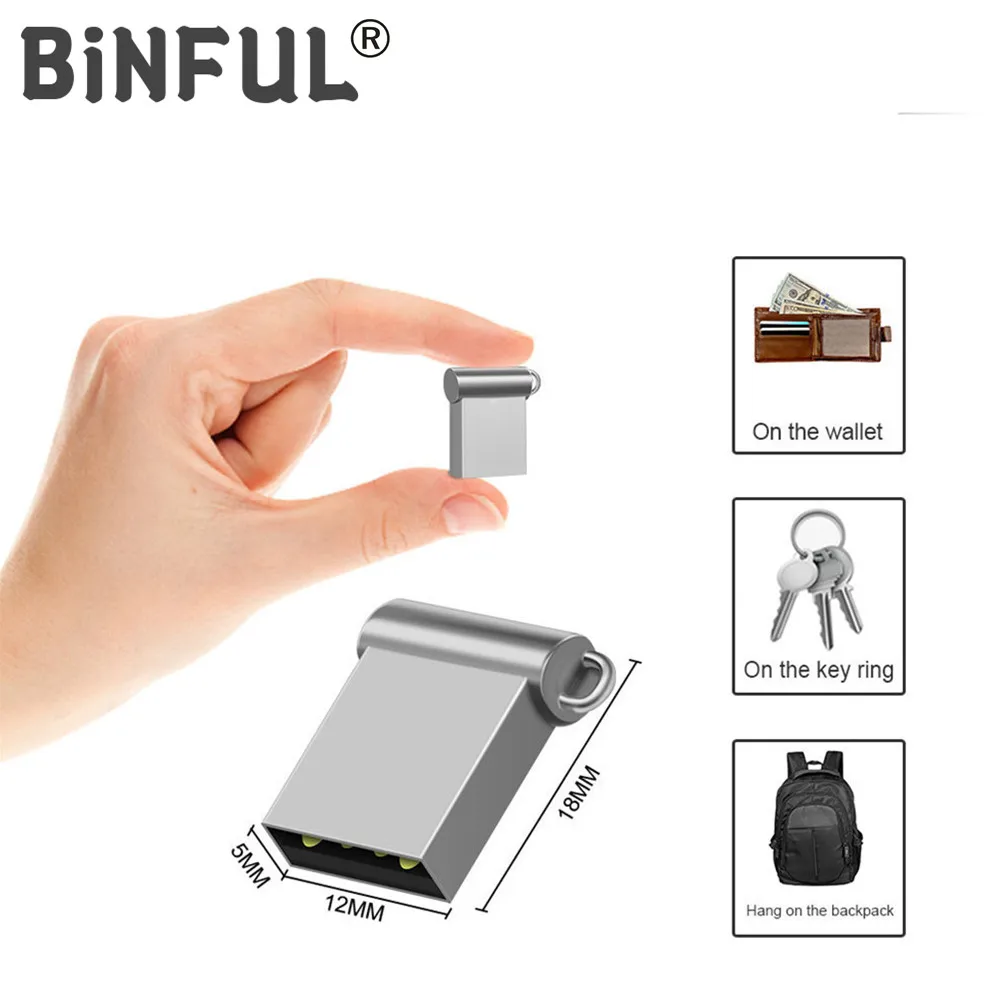BiNFUL mini pendrive Waterproof usb flash drive High Speed USB 2.0 usb flash stick Portable pen drive 4G/8GB/16GB/32GB usb stick