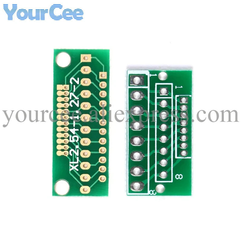 20pcs/2pcs 1.27MM 2.0MM 2.54MM 8Pin 12Pin 8P 12P Adapter Board Plate for Wireless Modules Three Rows of 24/36 Holes