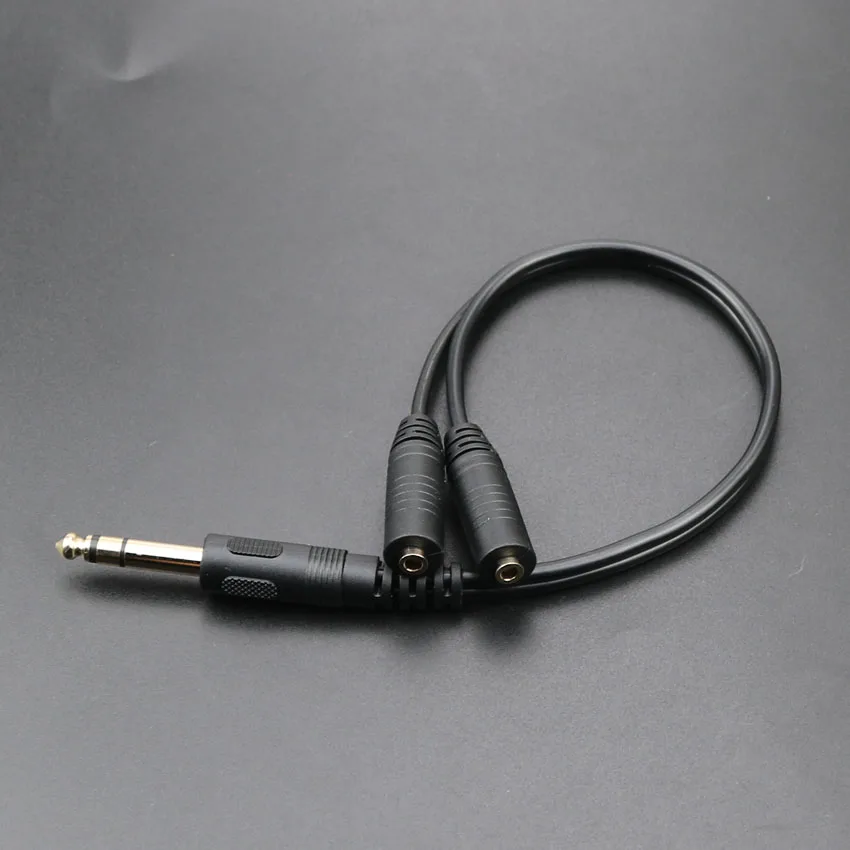 Yuxi Audio Plug Extension Conversie Kabel Stereo 6.35 Mm Male Naar Double 3.5 Mm Female Stereo Kabel Adapter Conversie Lijn