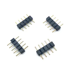 Adattatore connettore 100 pz 4 Pin 5 Pin ago tipo maschio doppio 4 Pin RGB 5 Pin RGBW per 3528 2835 5050 LED Strip Light accessori