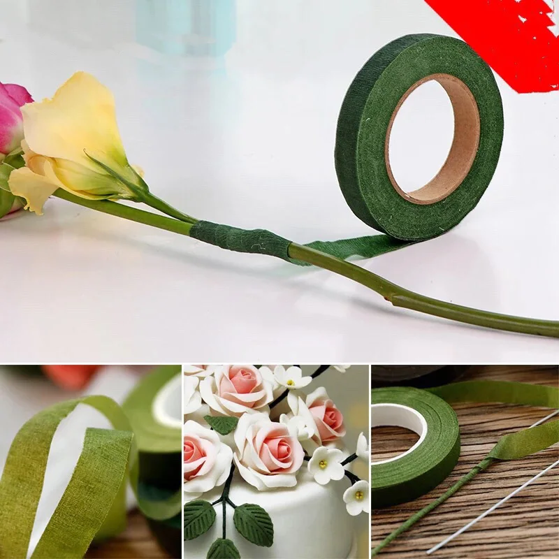 Artificial Flower Vase Decor Stem Iron Needlework Wire Plant Wall Accessories For DIY Craft Supplies Plastic Rose Stick Pole