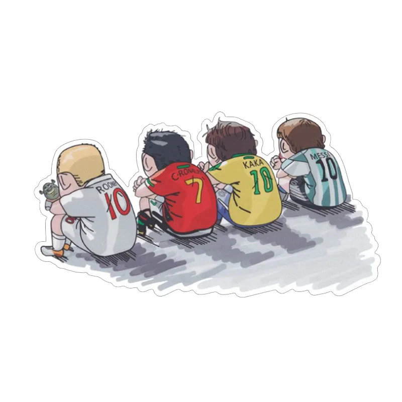 

Fuzhen Boutique Decals Exterior Accessories Car Sticker Football KAKA Rooney Cartoon Cute Funny Reflective Decals