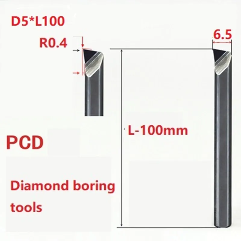 Ferramenta de perfuração de diamante, ferramentas de torno, furo, cortador, pcd, cnc, borer, corpo de aço, 6mm, ferramenta de furo para