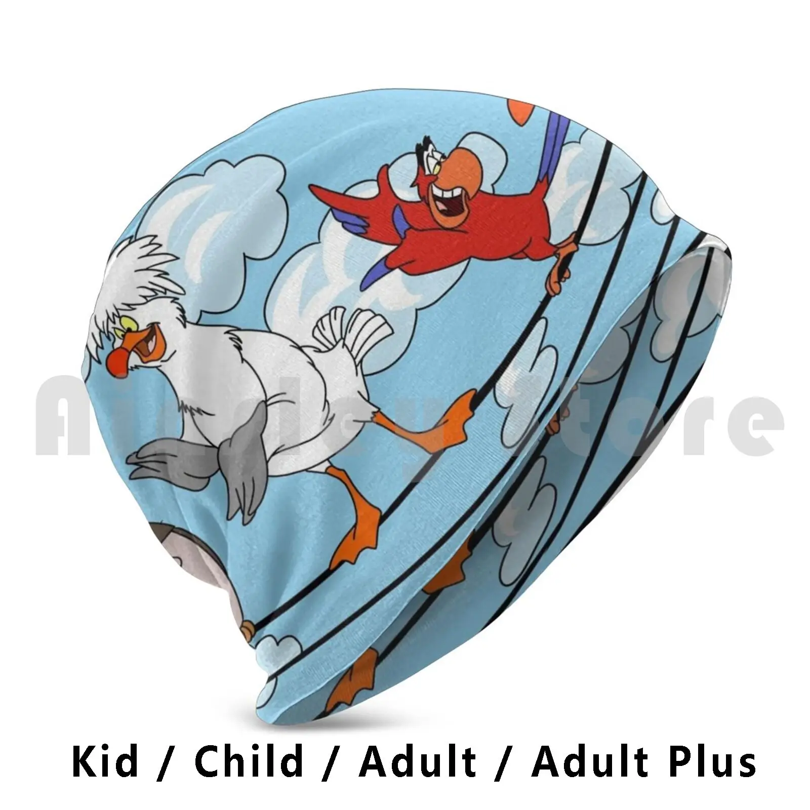 Birds On A Wire Beanies Pullover Cap Comfortable Scuttle Iago Aladdin Lion King Pocahontas Flit Sleeping Beauty