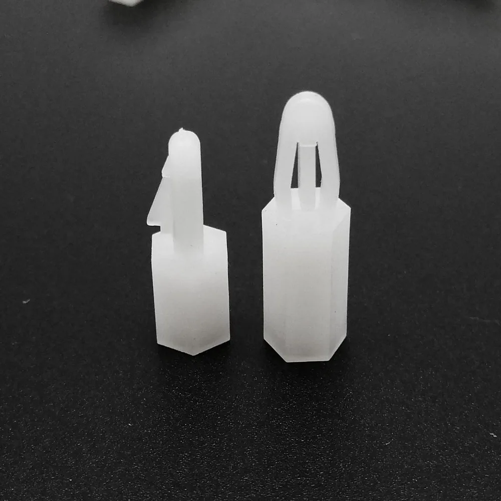 HZYUEGOU 50 Stück M3 Sechskant-Nylon-Abstandshalter, Schraubensicherung, Clip-on, Push-in, feste Halterung für Leiterplatten, für 4 mm Loch – Detail 5