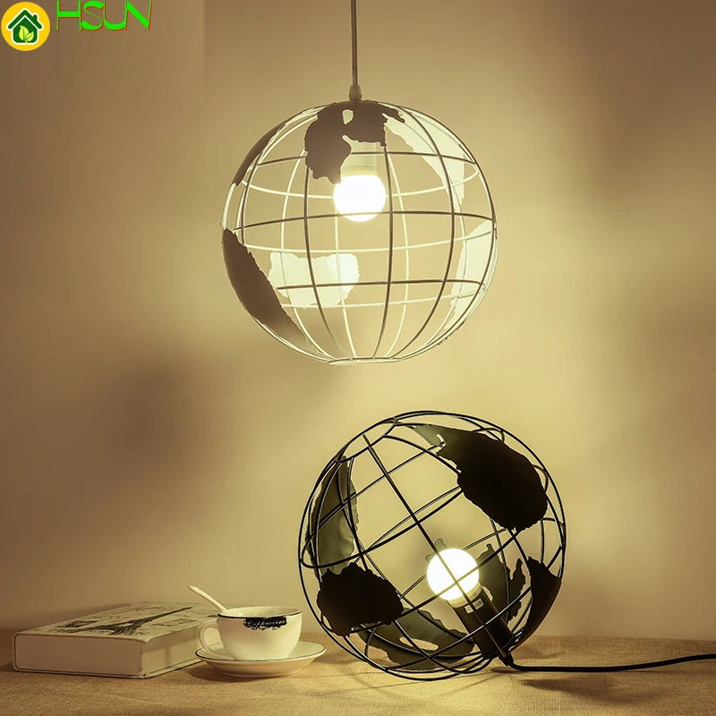 

Modern Simple Wrought Iron Chandelier Creative Nordic Cool Hallway Aisle Study Restaurant Lights Globe Children Chandelier