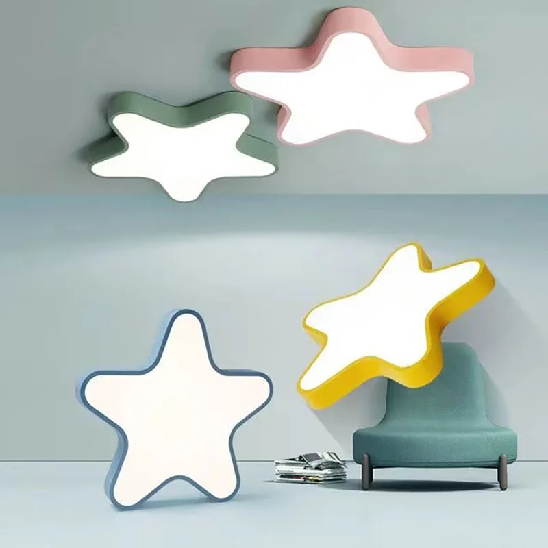 

Nordic Modern Bedroom LED Ceiling Lamp Children's Room Five-pointed Star Ceiling Corridor Factory Direct Home Accessories