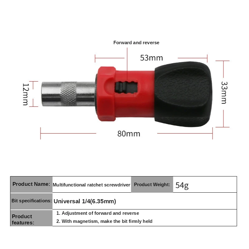 Premium Carbon Steel กุญแจไขควงประแจ Ratchet Socket Mini Square สกรูไดร์เวอร์เครื่องมือ6.35มม.