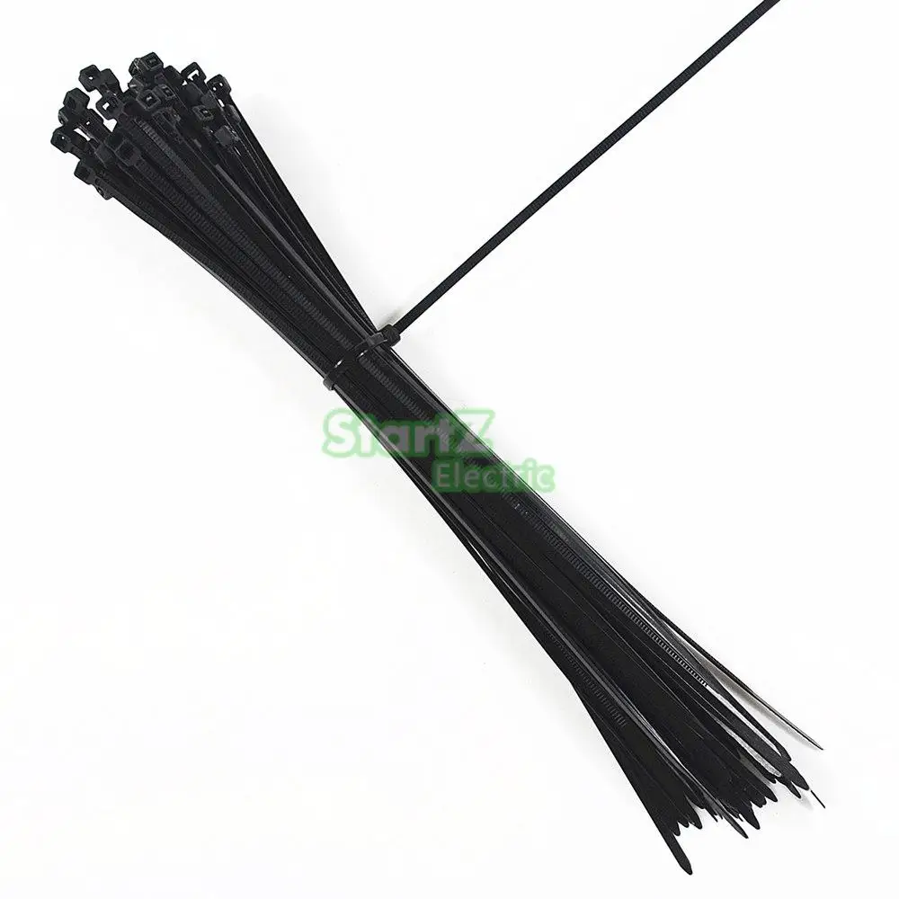 250Pcs 500Pcs/bag 5X (150,200,250,300,350,400,)mm Self-Locking BlACK  Nylon66 Wire Cable Zip Ties.cable ties SGS Certificated