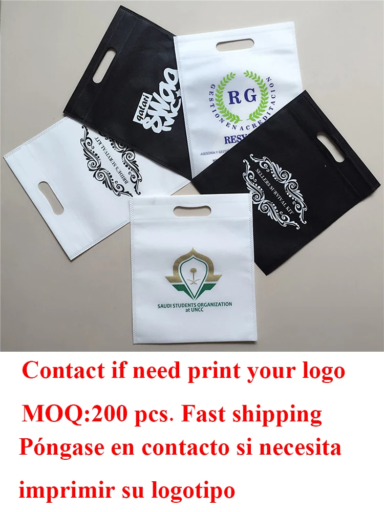 20 pcs Wholesales reusable non woven shopping bags/ promotional new year  festival party  bags accept customize LOGO