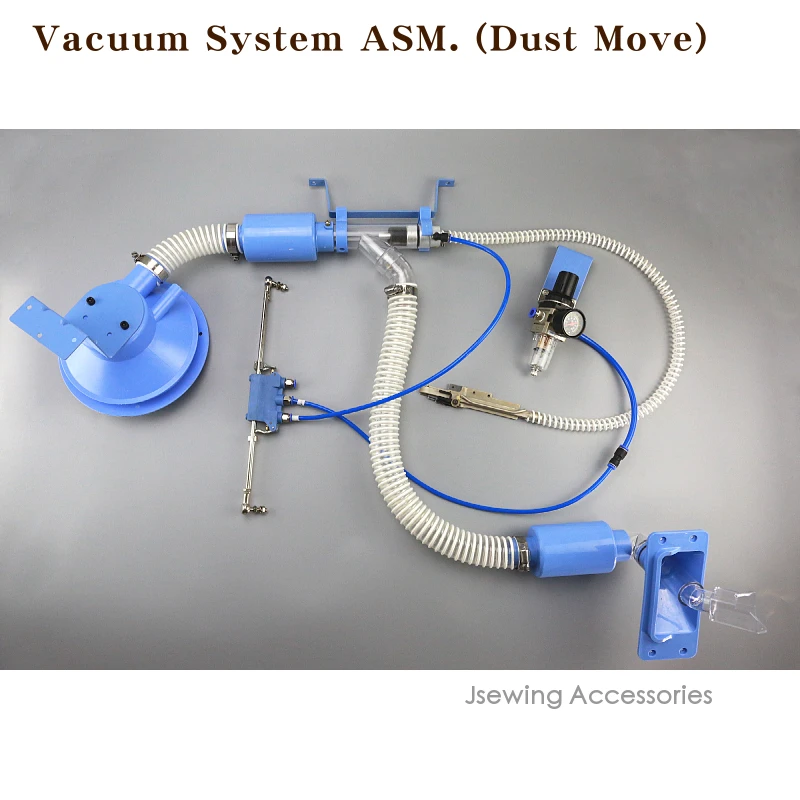 Sistema di aspirazione del vuoto ASM. (Movimento della polvere) per accessori per macchine da cucire industriali