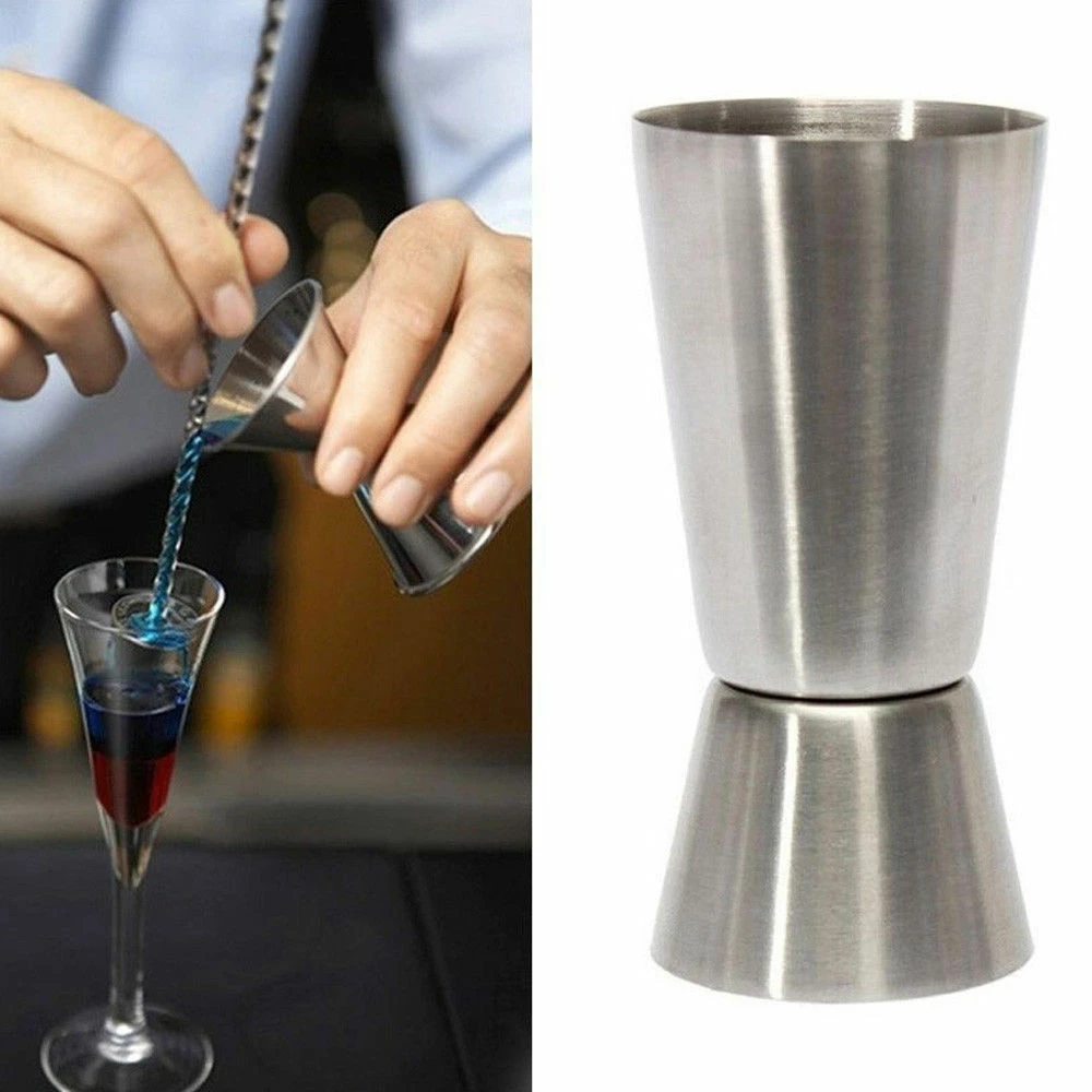 15/30 25/50 20/40 30/60ml Stainless Steel Measuring Cups Bar Party Wine Cocktail Shaker Dual Shot Jigger Liquid Drinks DIY Tools