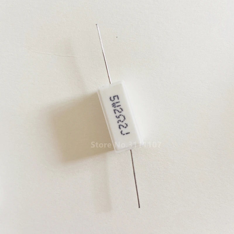 10PCS/LOT  5W 2.2 Ohm 2.2R 2R2 Resistance Ceramic Cement Resistor Cement resistance 5% Error