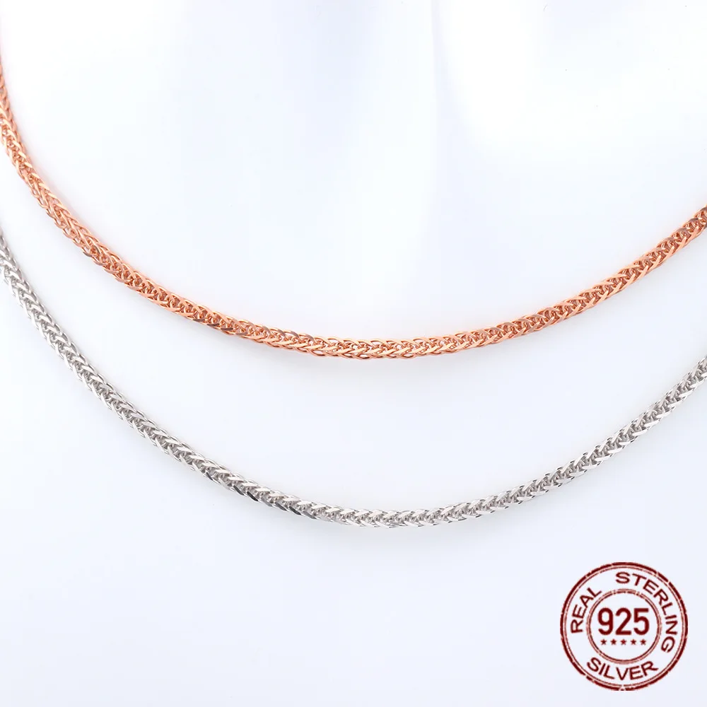 S925 Silver Necklace Ma'am Shi Bi Increase Chain Single Chain Senior Electroplate Protect Color Jewellery Jewelry All-match