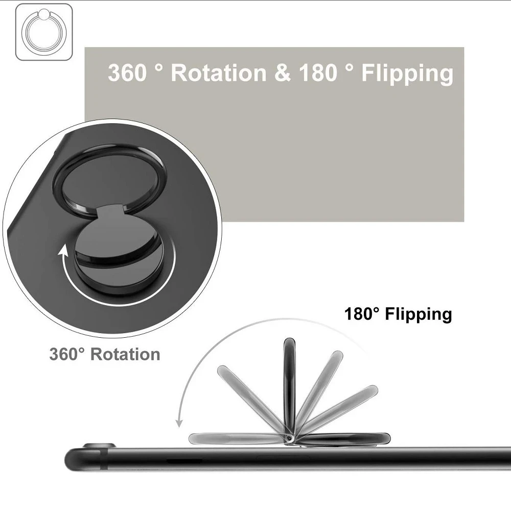 Supporto per anello per telefono sottile supporto universale per anello per dito supporto per staffa da tavolo adatto per Iphone supporto per