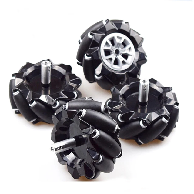 Koło Mecanum z twardego tworzywa sztucznego o wysokiej twardości Moebius 60/80/97mm, wielokierunkowe, do inteligentnego robota samochodowego z piastami 6mm, do samodzielnego montażu (DIY) na Arduino, zabawka STEM.
