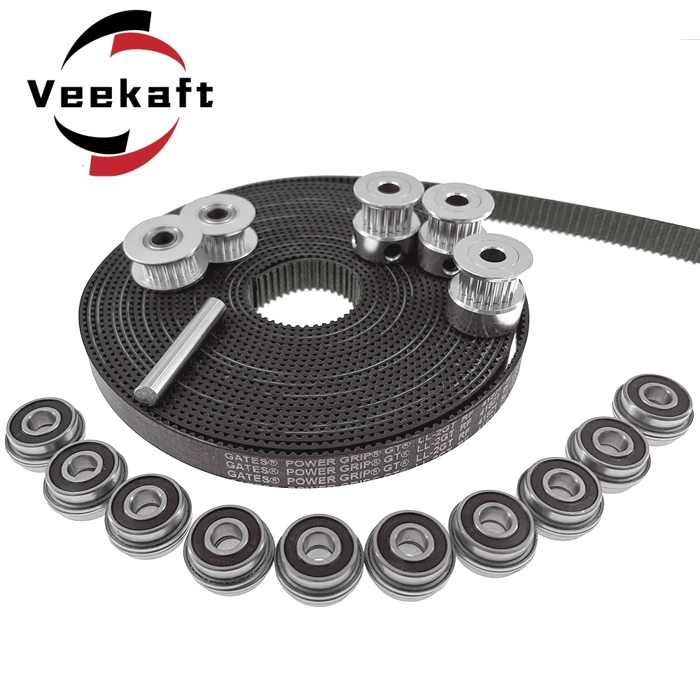 VORON Trident Motion GT2 LL-2GT RF Open Timing Belt 2GT 20T 16T Toothed Pulley GE5C F695RS 5x30mm Shaft 3D Printer 440C