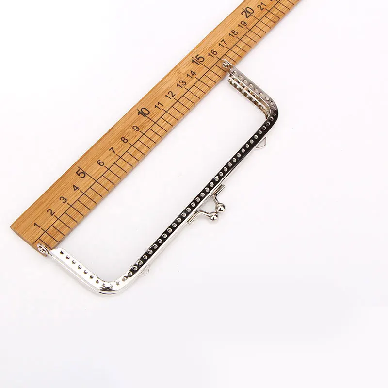 1Pc 6.5-20cm Coin Purse Frame Hanger Embossing Rectangle Metal Kiss Clasp Lock Accessories Frame Handle for Wallet Handbag Parts