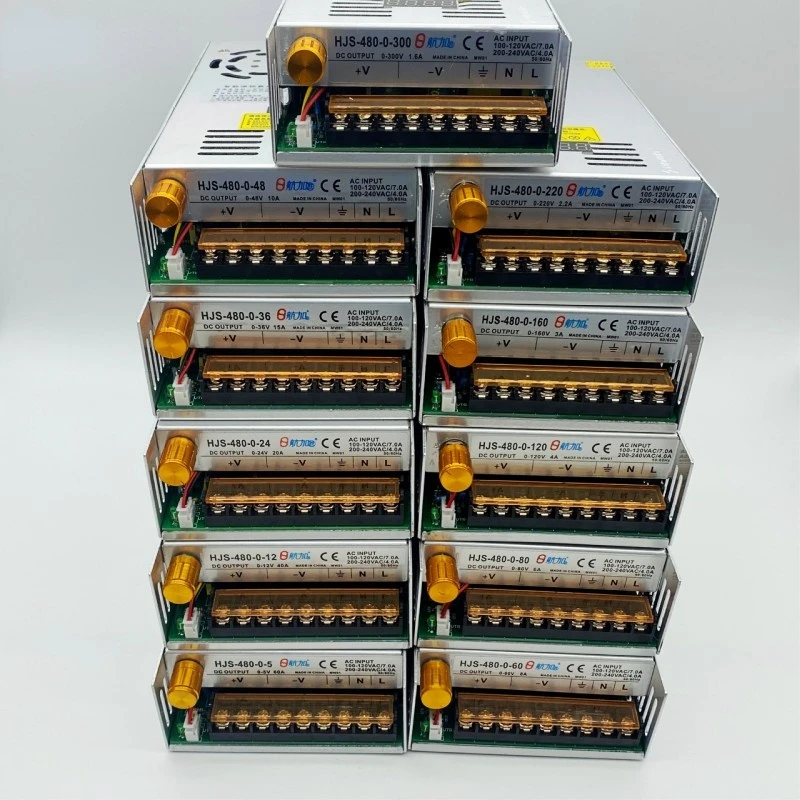 ปรับ Switching Power Supply 480W 5V 12V 24V 36V 48V 60V 80V 120V 160V 220V ดิจิตอลจอแสดงผลแหล่งจ่ายไฟ