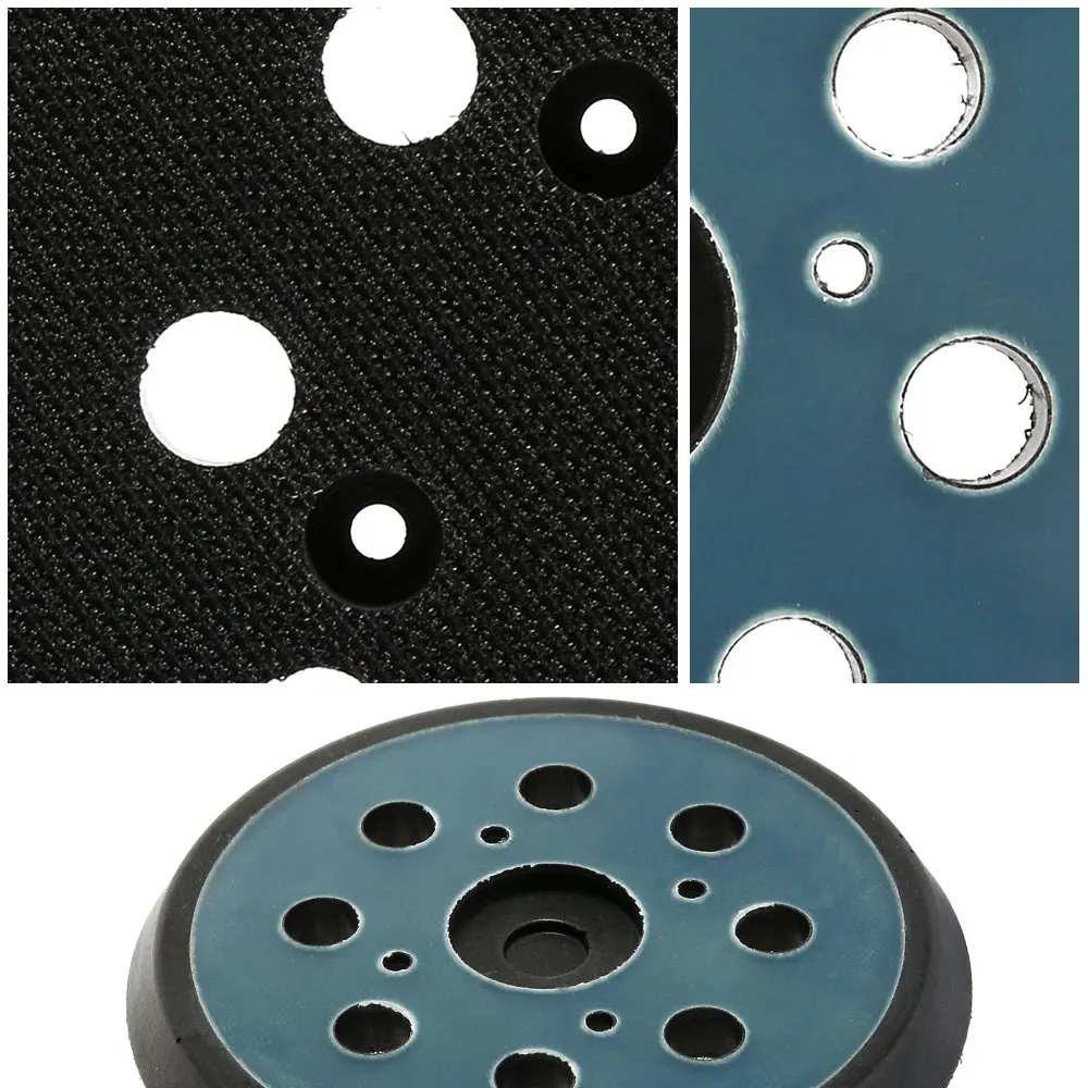 5 Polegada 8 furos 125mm gancho loop lixamento almofada de apoio elétrica makita orbital discos de disco lixadeira porter cabo backup vara na almofada