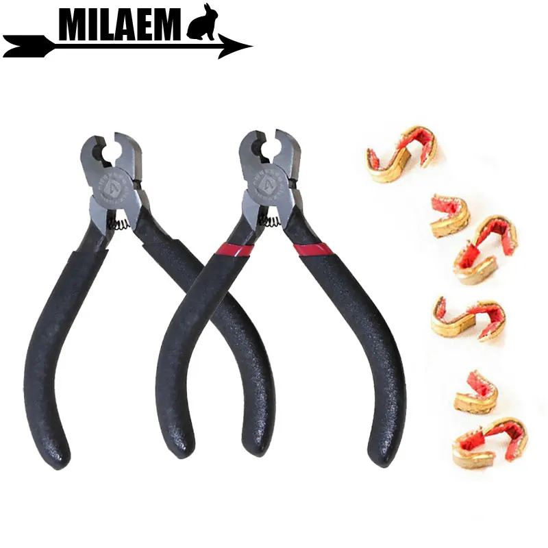 Archery BowString Nocking Points Pliers 10pcs Brass Buckle Clip Knocks Tool Nokset Compound Bow Shooting Accessories