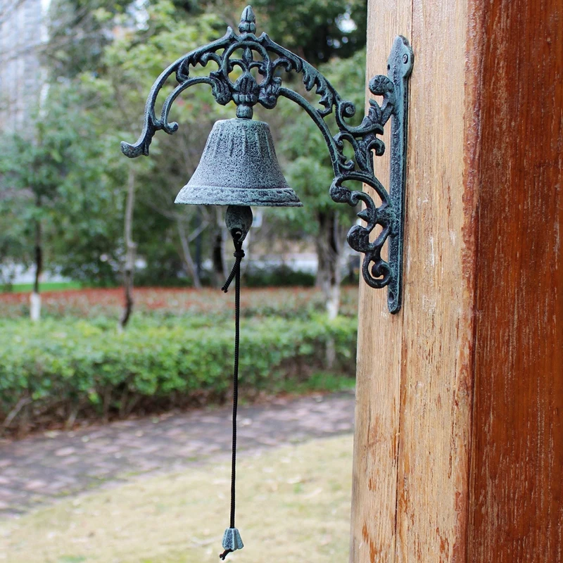Iron Doorbell Cast Iron Handbell Retro Style Garden Wall Wind Chime