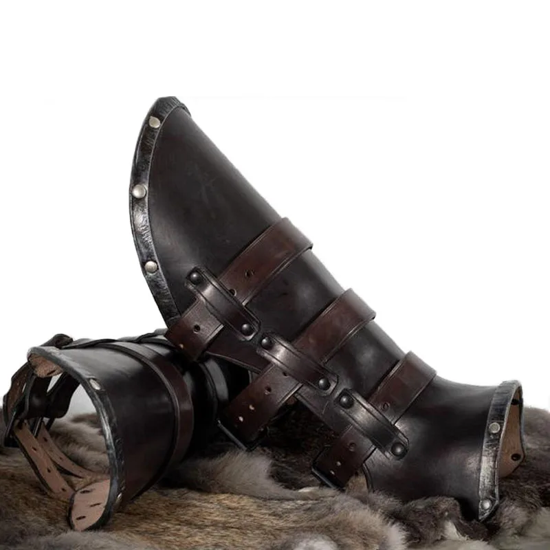 Medieval Retro Warrior Role Playing Knight Accessories Samurai Retro PU Shoes Suit Knight Equipment Unisex COS Foot Cover