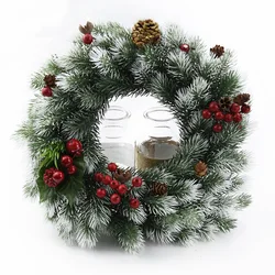 100Pcs Artificial Plants Plastic Pine Needles Snowflake Scrapbooking Christmas Decorations for Home Diy Gift Box Crafts Garlands