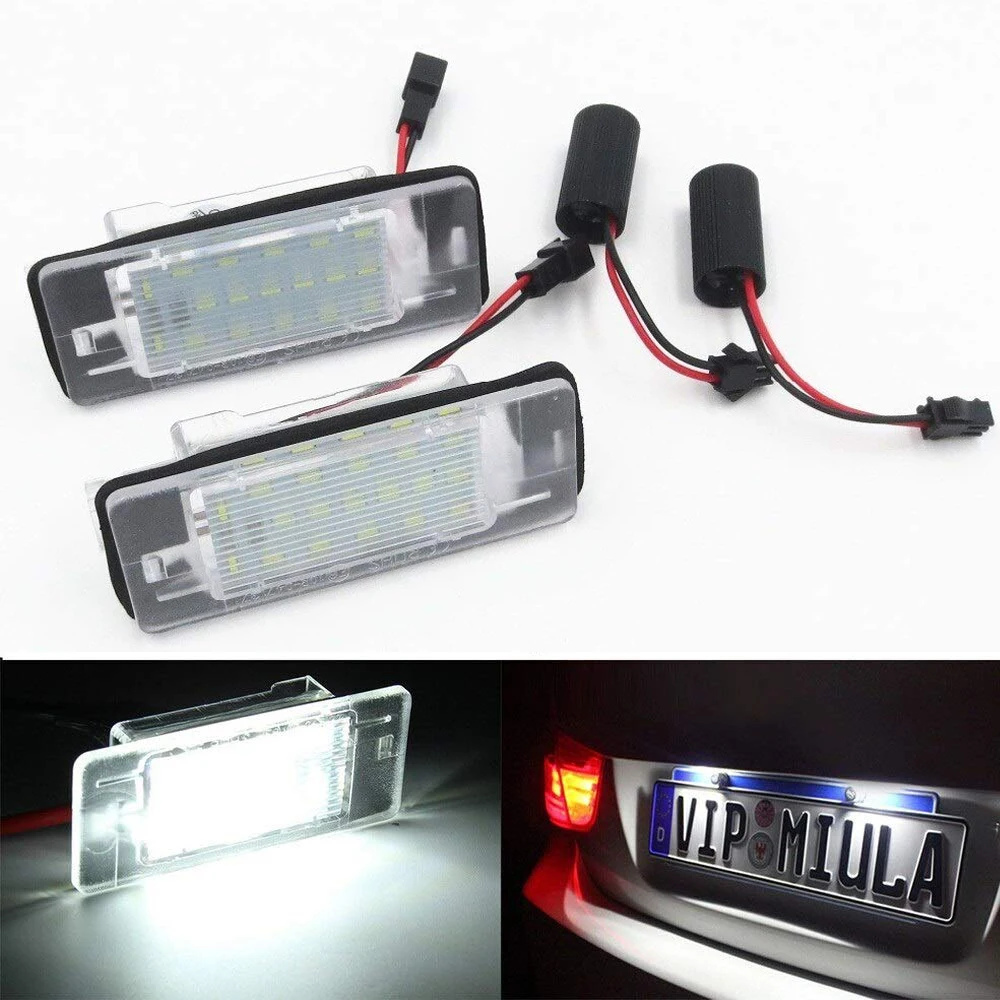 2x White LED License Number Plate Light Error Free Lamp for Opel Vectra C Estate 02-08 Insignia Tourer Astra Sports Tourer Wagon