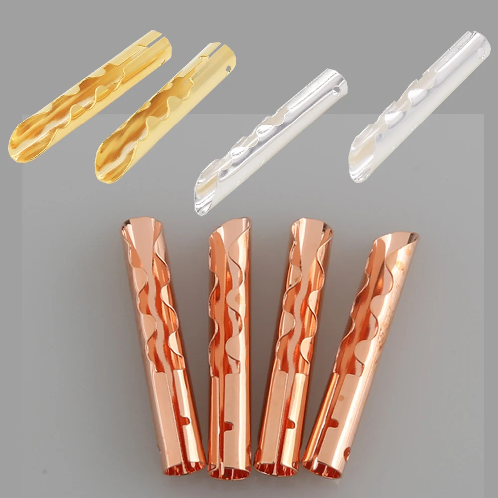 High Quality 12pcs VB432G Gold Sliver Copper Audio BFA Z-Type 4mm Banana Plug Speaker Cable Connector