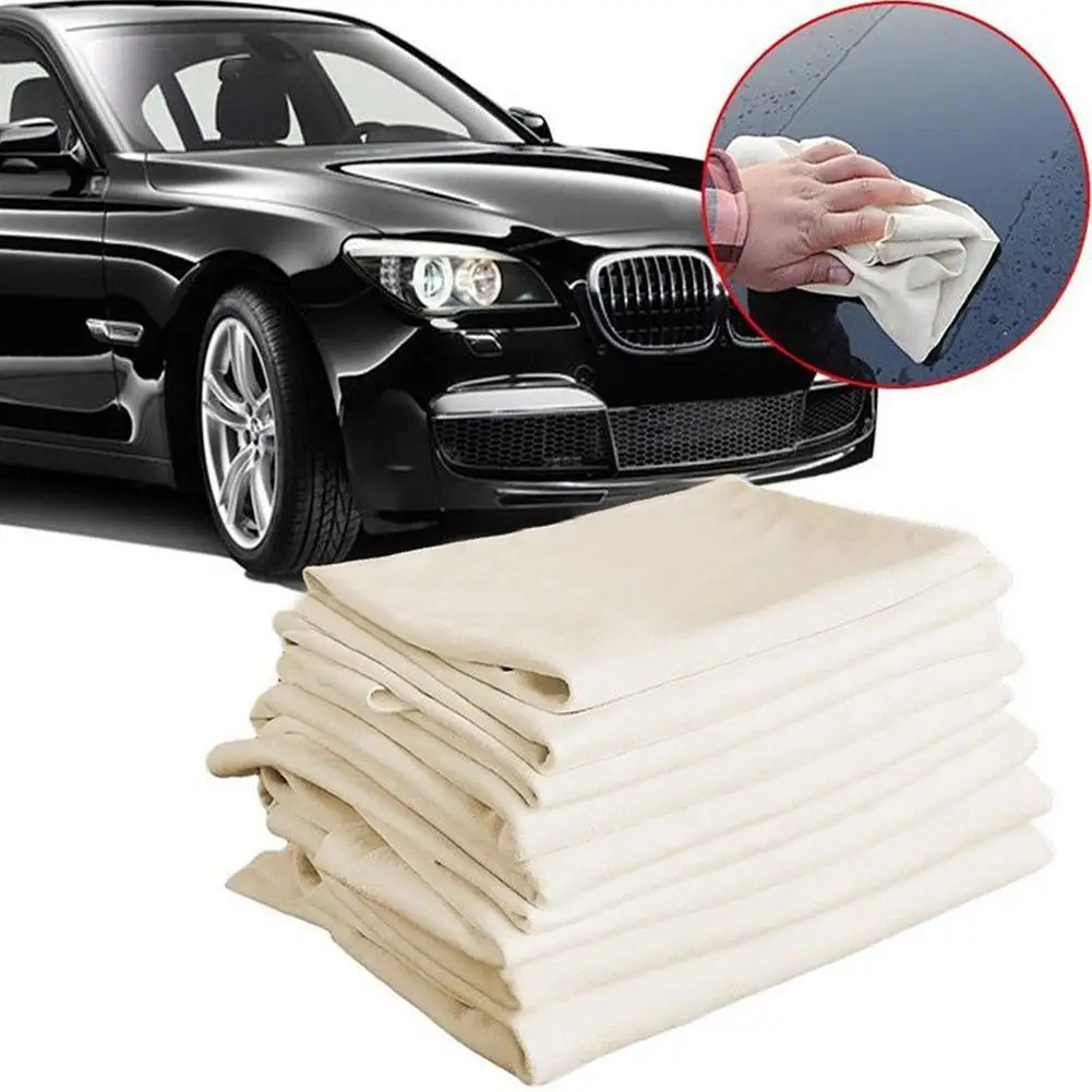 Natural Chamois Leather Shammy Car Cleaning Towel Drying Washing Soft Cloth