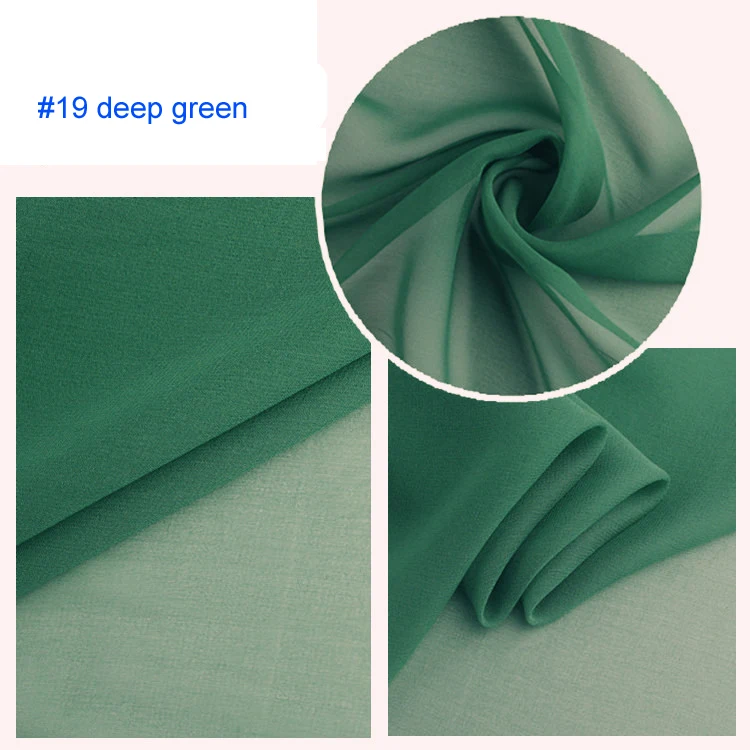 100cm*114cm Plain Silk Material Georgette Sheer Fabrics Dress Scarfs Material Silk Chiffon