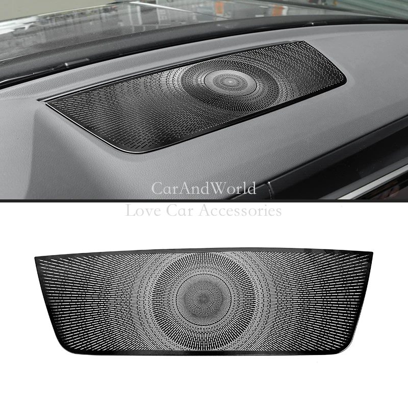 

Для Volkswagen VW Teramont Atlas 2021, внутренняя консоль из нержавеющей стали, крышка динамика на приборной панели, звуковой сигнал, стерео накладки на трубу, автомобильный аксессуар