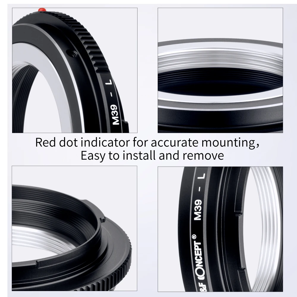 K & F Konsep M39-L M39 Sekrup Mount Lensa untuk L Mount Adapter Cincin untuk M39 Lensa untuk Sigma Leica Panasonic L Mount Kamera Tubuh