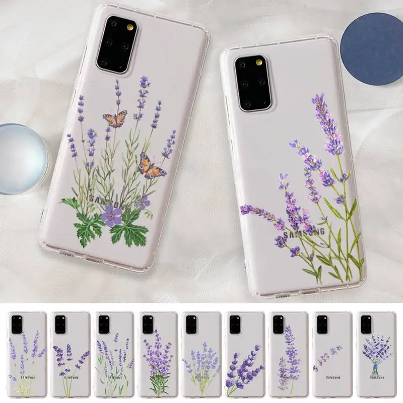 Lavender Flower Phone Case For Samsung A 51 30s 71 21s 70 10 31 30 52 12 40 S20 21 plus lite UlTRA