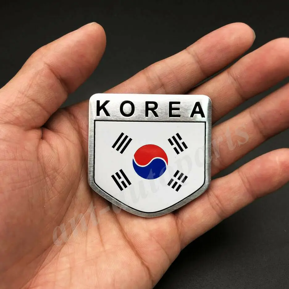 6x Korea Korean Flag Car Trunk Emblem Badge Motorcycle Fairing Decals Sticker