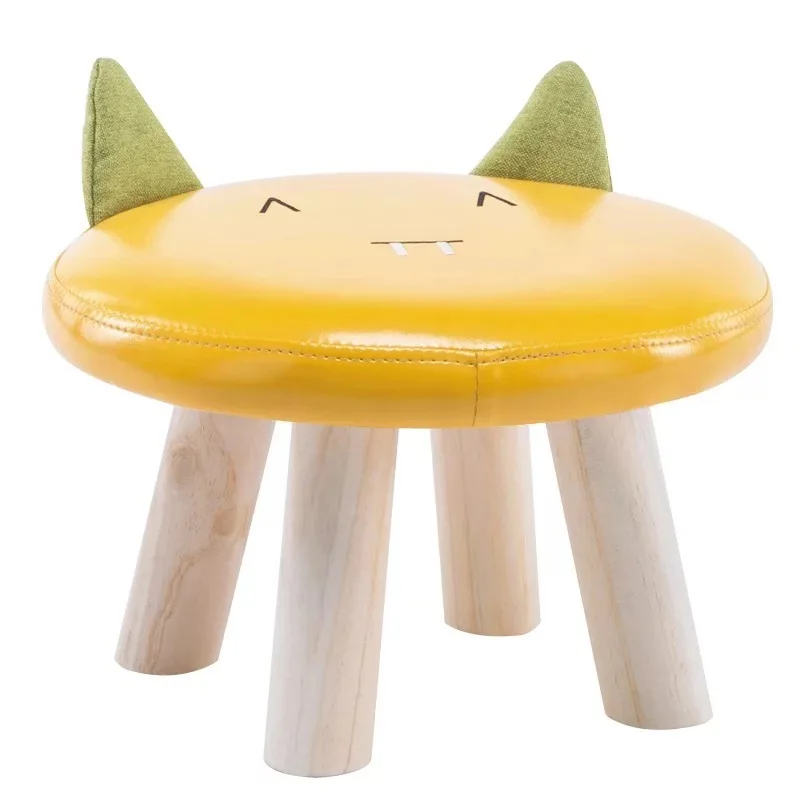 LazyChild Portable Children's Stool Baby Sofa Stool Cute Animal Solid Wood Stool Household Stool Kindergarten Stool New 2023