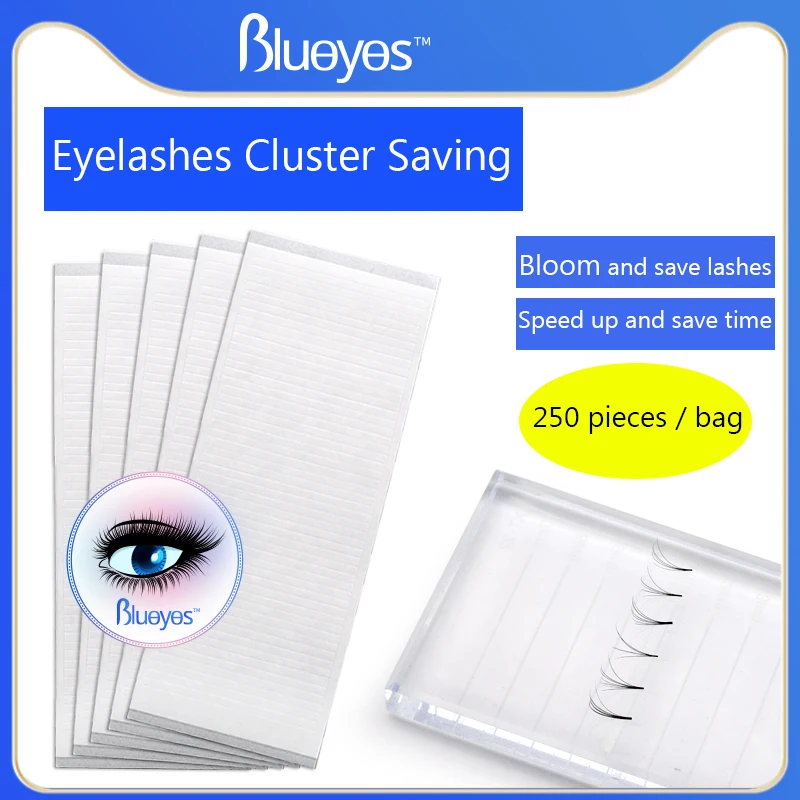 250pcs/bag Eyelashes Cluster Saving Eyelash Extension Beauty Makeup Tool Eyelash Assistant Adhesive Tape False Eye Lashes Tools