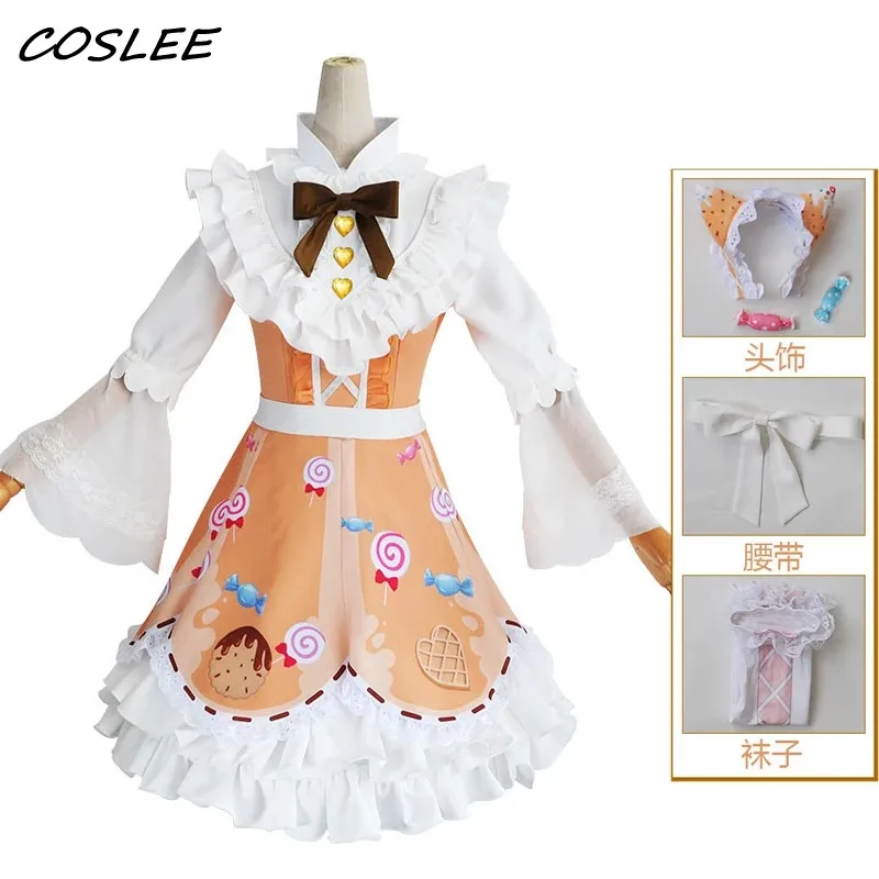 

COSLEE Game Identity V Tracy Reznik Candy Girl Lolita Dress Cosplay Costume Halloween Outfit For Women